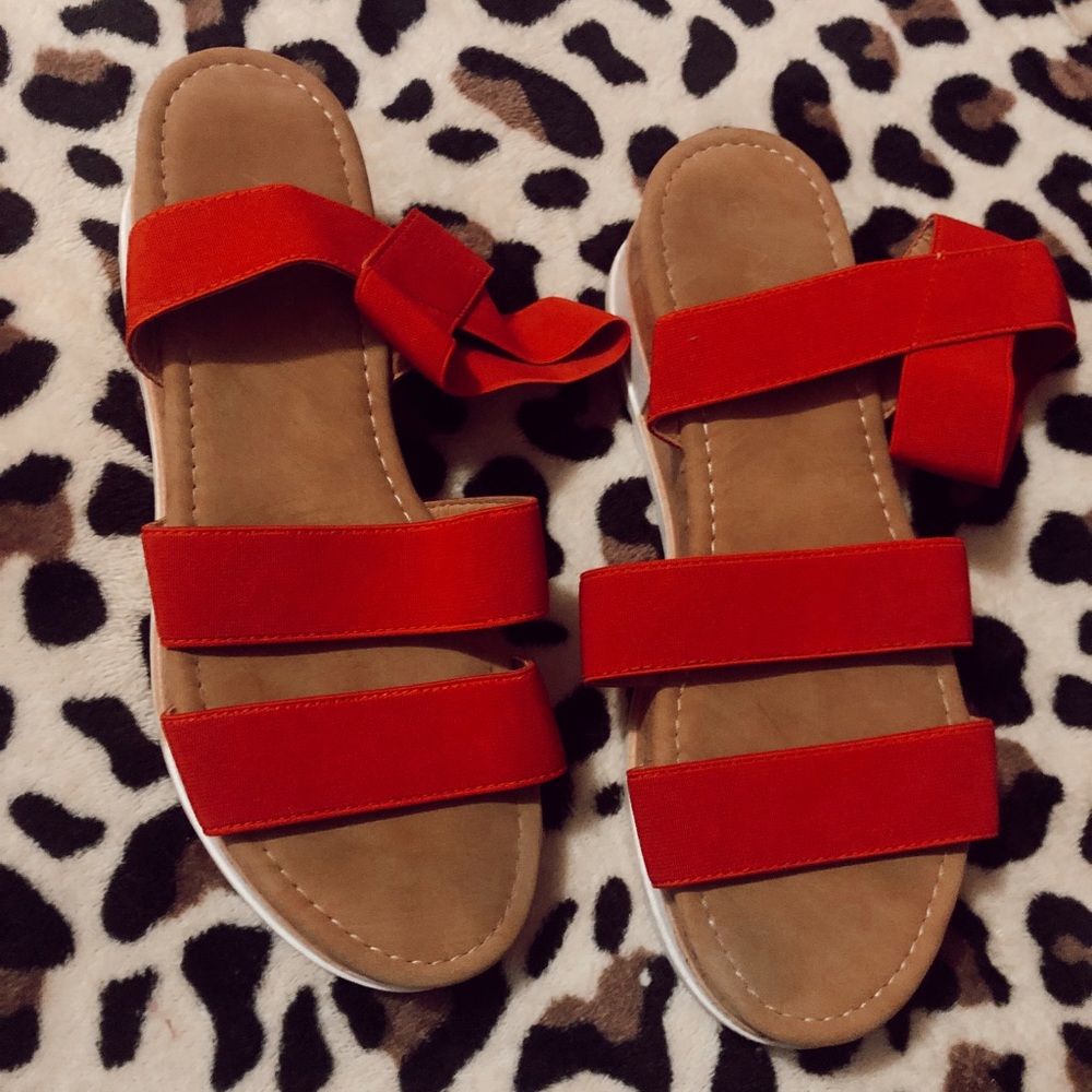 red platforms. never worn